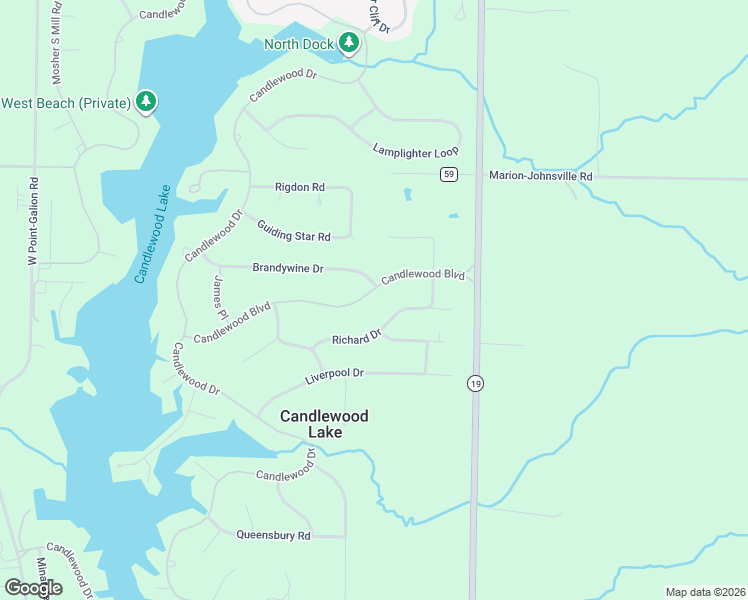 map of restaurants, bars, coffee shops, grocery stores, and more near 228 Candlewood Boulevard in Mount Gilead