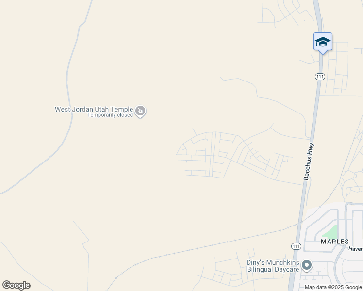 map of restaurants, bars, coffee shops, grocery stores, and more near 7292 West Hidden Hills Way in West Jordan