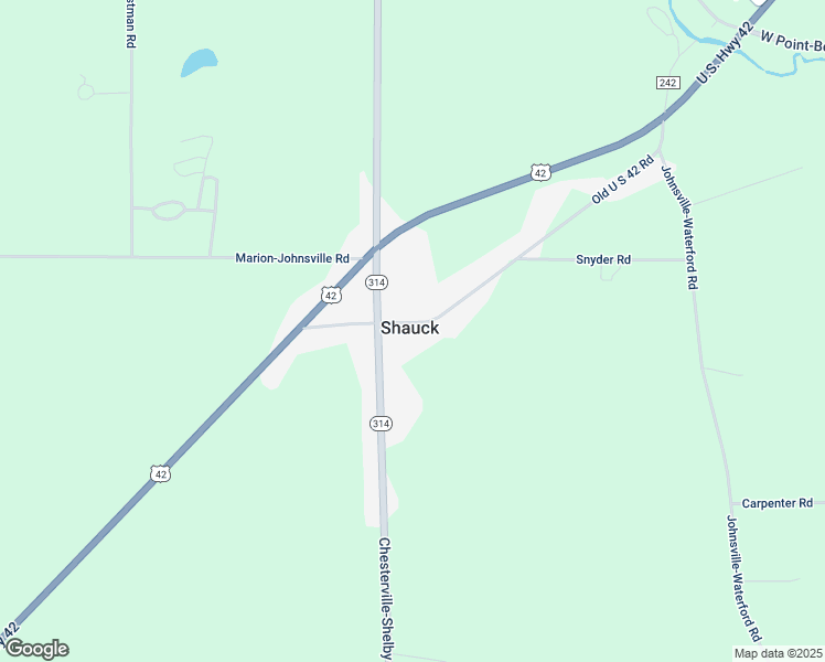 map of restaurants, bars, coffee shops, grocery stores, and more near in Shauck