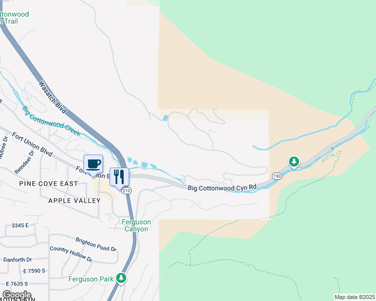 map of restaurants, bars, coffee shops, grocery stores, and more near 4006 East Canyon Estate Drive in Cottonwood Heights