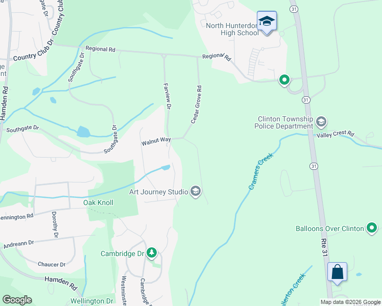 map of restaurants, bars, coffee shops, grocery stores, and more near 4 Windy Hill Road in Hunterdon County