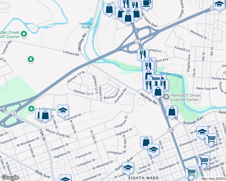 map of restaurants, bars, coffee shops, grocery stores, and more near 1294 Delphi Drive in Fullerton