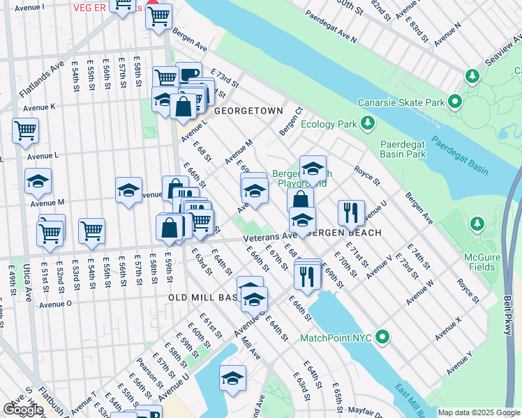 map of restaurants, bars, coffee shops, grocery stores, and more near in Brooklyn