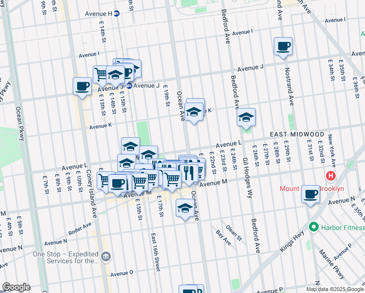 map of restaurants, bars, coffee shops, grocery stores, and more near in Brooklyn