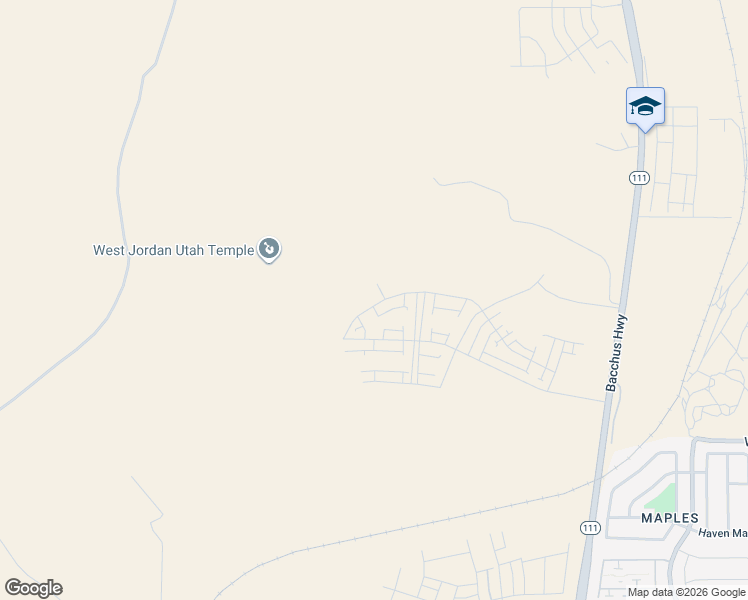 map of restaurants, bars, coffee shops, grocery stores, and more near 7266 West Hidden Hills Way in West Jordan