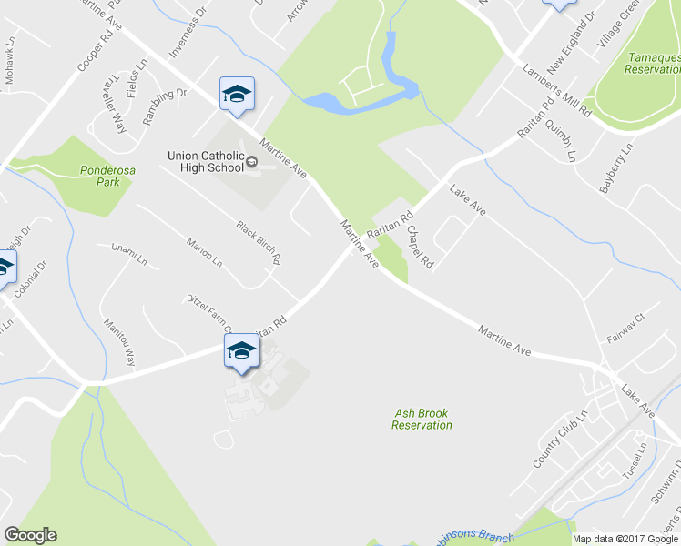 map of restaurants, bars, coffee shops, grocery stores, and more near 1860 Raritan Road in Scotch Plains