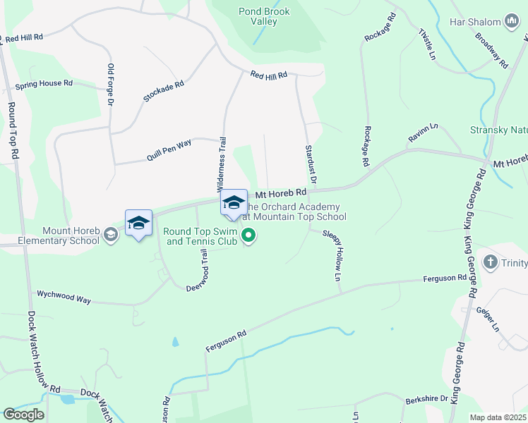 map of restaurants, bars, coffee shops, grocery stores, and more near 106 Mount Horeb Road in Warren