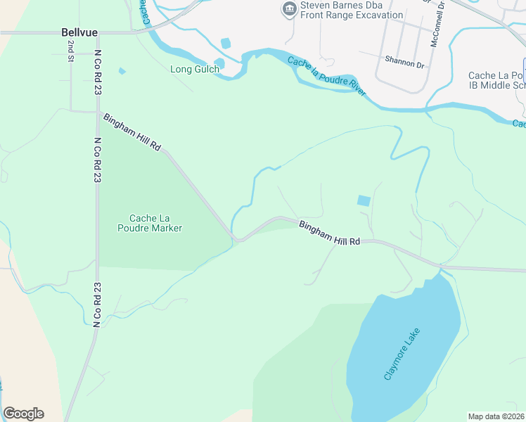map of restaurants, bars, coffee shops, grocery stores, and more near 4516 Bingham Hill Road in Fort Collins