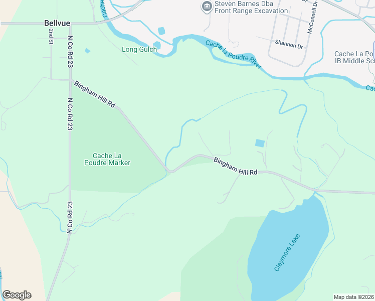 map of restaurants, bars, coffee shops, grocery stores, and more near 4516 Bingham Hill Road in Fort Collins