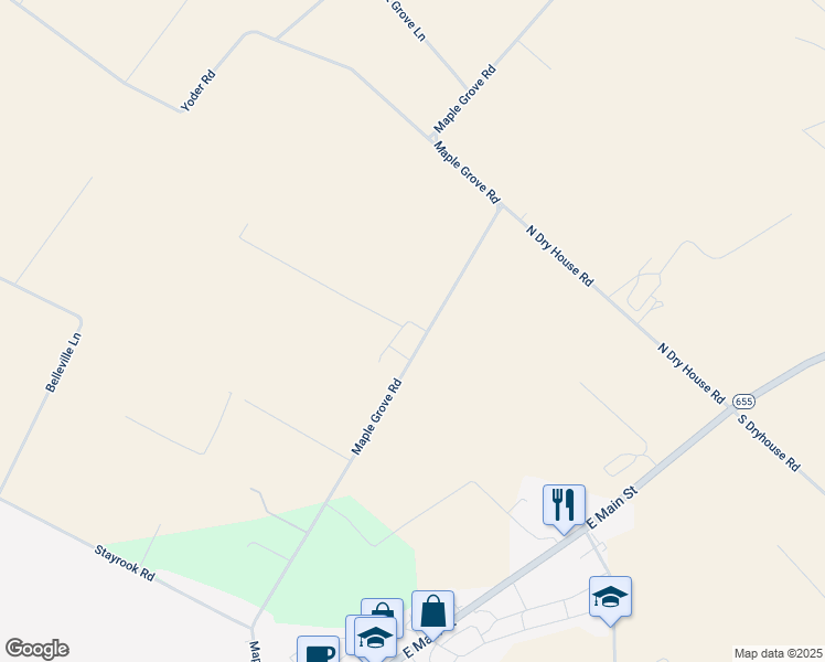 map of restaurants, bars, coffee shops, grocery stores, and more near 457 Maple Grove Road in Belleville