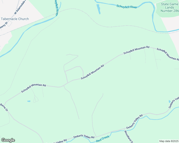 map of restaurants, bars, coffee shops, grocery stores, and more near 1365 Schuylkill Mountain Road in Schuylkill Haven