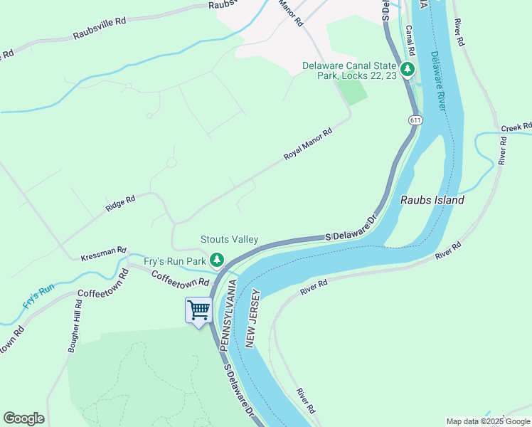 map of restaurants, bars, coffee shops, grocery stores, and more near 2720 S Delaware Dr in Easton