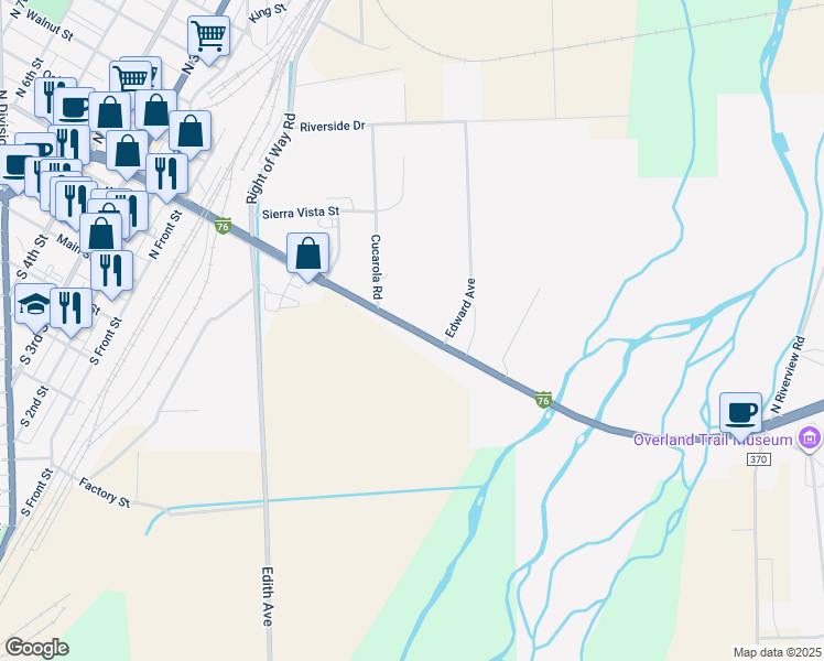 map of restaurants, bars, coffee shops, grocery stores, and more near 20353 U.S. 6 in Sterling