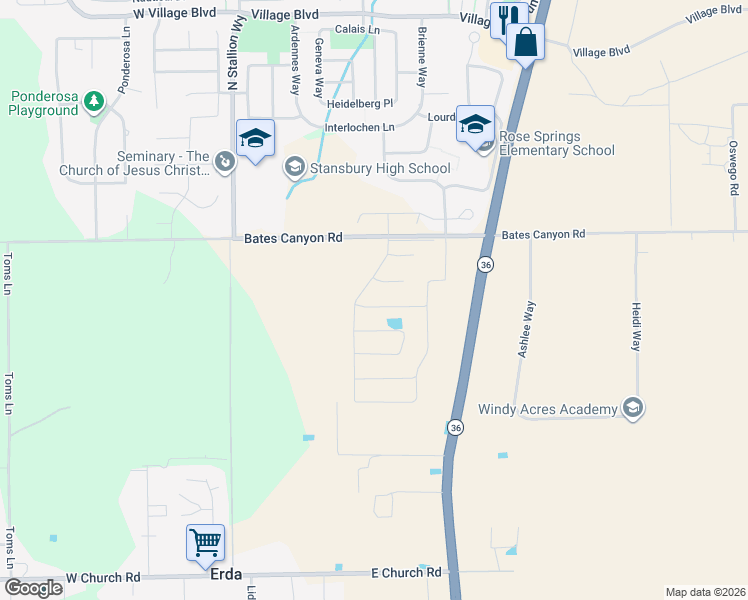 map of restaurants, bars, coffee shops, grocery stores, and more near 291 East Coventry Way in Tooele