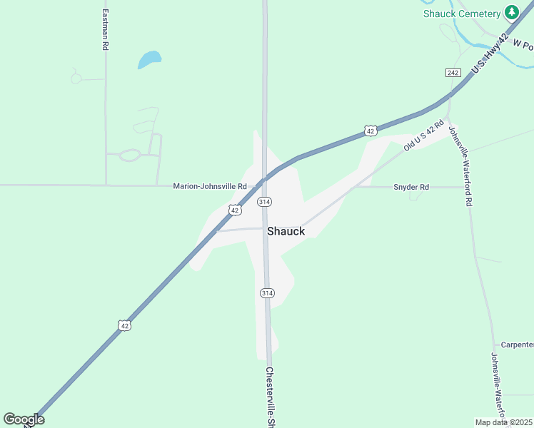 map of restaurants, bars, coffee shops, grocery stores, and more near in Shauck