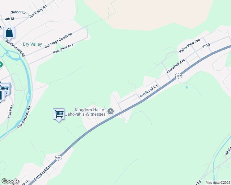 map of restaurants, bars, coffee shops, grocery stores, and more near 144 Peachwood Avenue in Lewistown