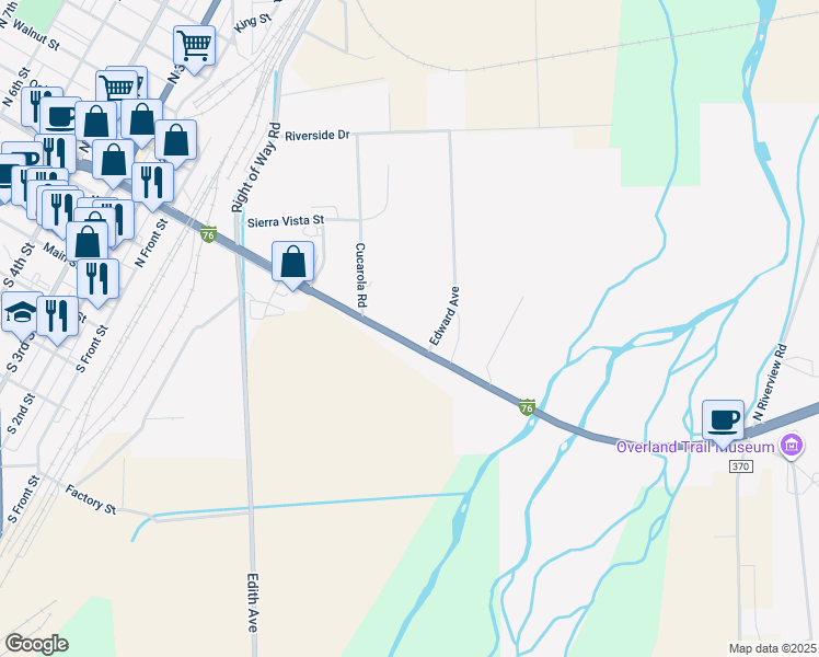 map of restaurants, bars, coffee shops, grocery stores, and more near 20353 U.S. 6 in Sterling
