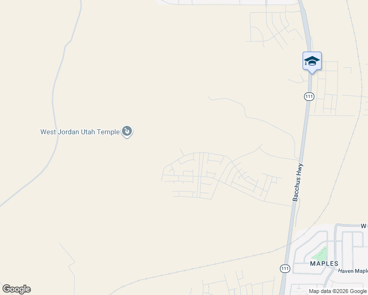 map of restaurants, bars, coffee shops, grocery stores, and more near 7062 Bacchus Highway in West Jordan