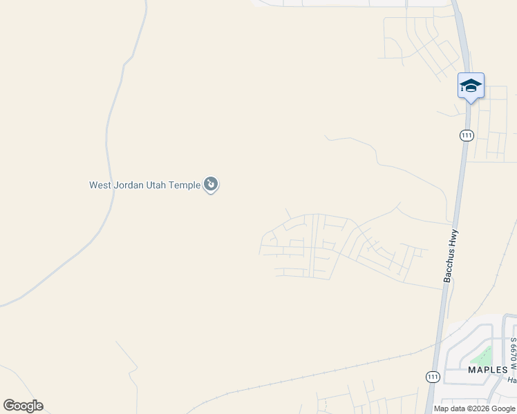 map of restaurants, bars, coffee shops, grocery stores, and more near 7070 Bacchus Highway in West Jordan
