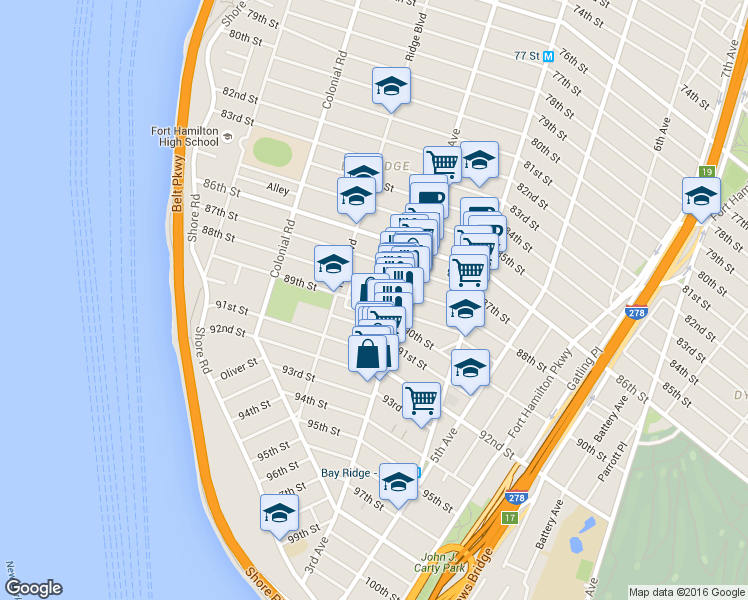 map of restaurants, bars, coffee shops, grocery stores, and more near in Brooklyn