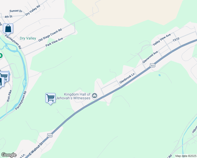 map of restaurants, bars, coffee shops, grocery stores, and more near 144 Peachwood Avenue in Lewistown