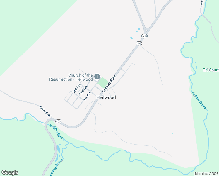 map of restaurants, bars, coffee shops, grocery stores, and more near in Heilwood