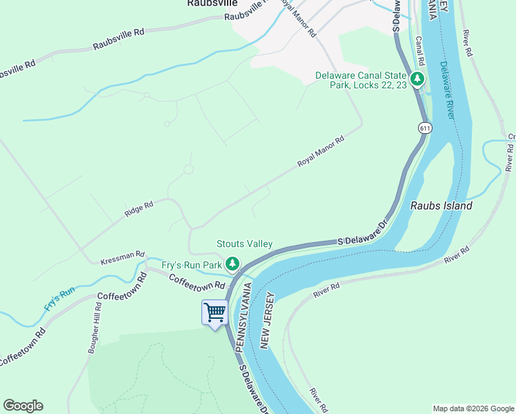 map of restaurants, bars, coffee shops, grocery stores, and more near 515 Royal Manor Road in Easton