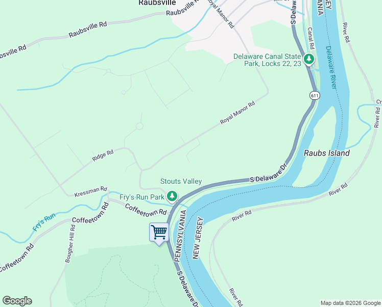 map of restaurants, bars, coffee shops, grocery stores, and more near 515 Royal Manor Road in Easton