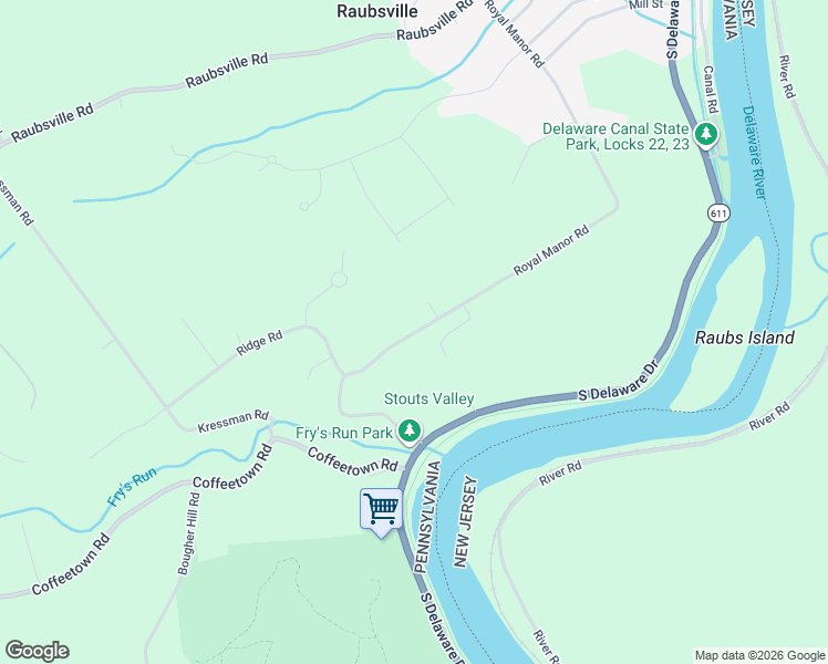 map of restaurants, bars, coffee shops, grocery stores, and more near 535 Royal Manor Road in Northampton County