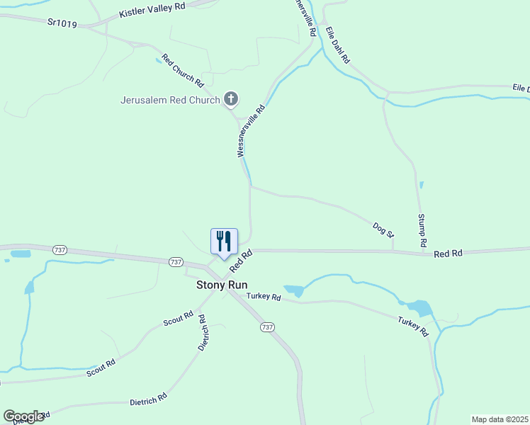 map of restaurants, bars, coffee shops, grocery stores, and more near 165 Wessnersville Road in Kempton