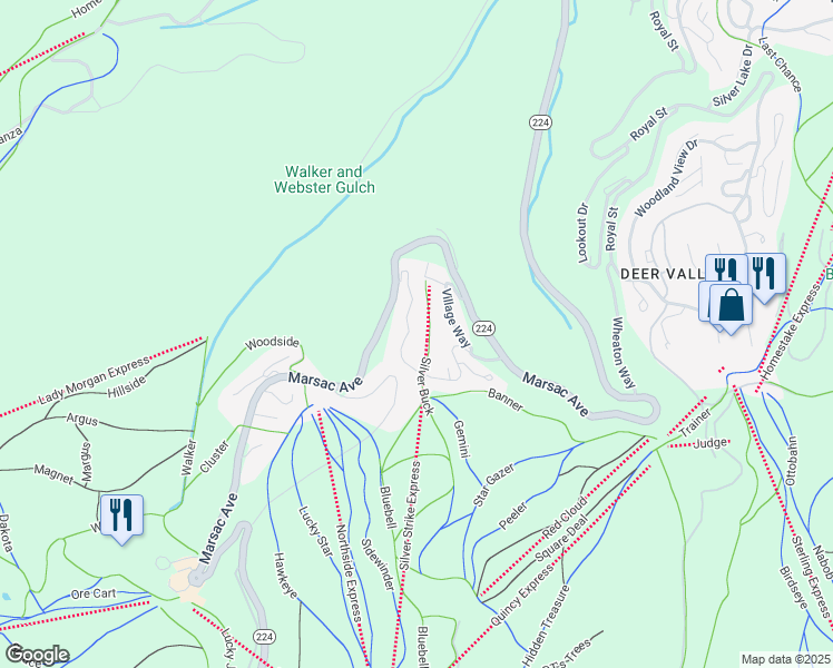 map of restaurants, bars, coffee shops, grocery stores, and more near 8886 Empire Club Drive in Park City