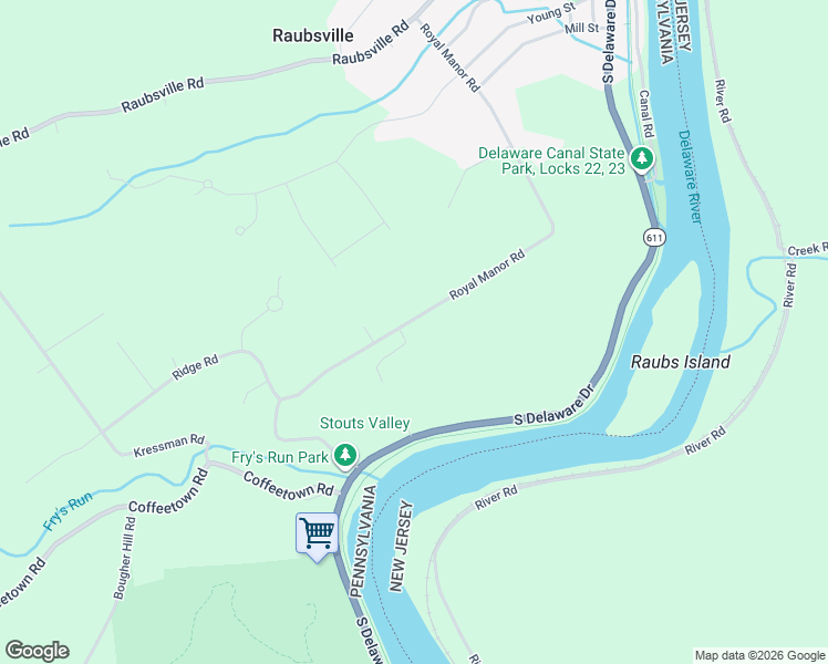 map of restaurants, bars, coffee shops, grocery stores, and more near 435 Royal Manor Road in Easton