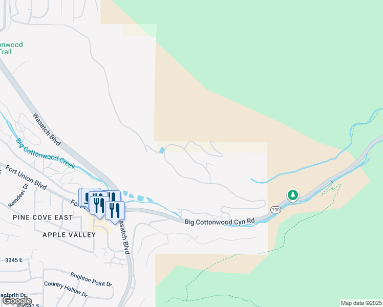 map of restaurants, bars, coffee shops, grocery stores, and more near 7157 City View Drive in Cottonwood Heights
