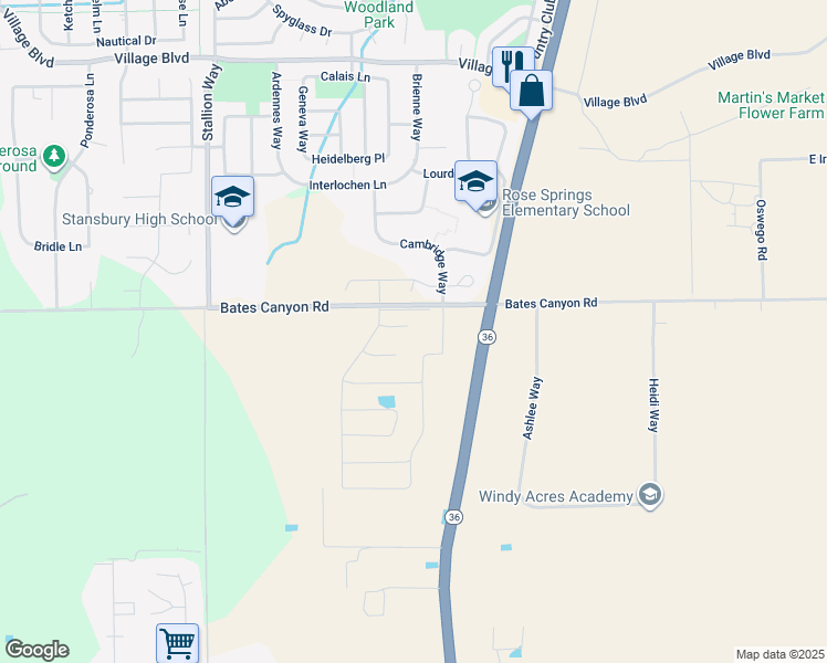 map of restaurants, bars, coffee shops, grocery stores, and more near 342 East Chiswick Court in Stansbury Park