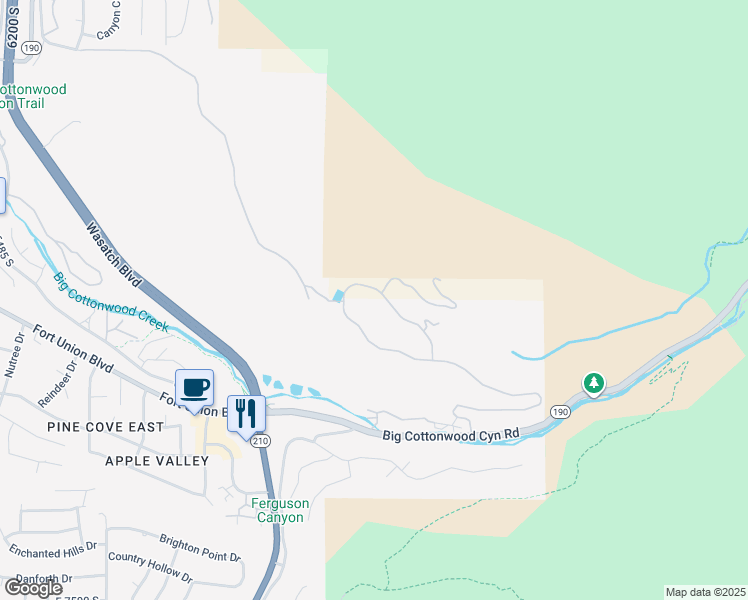 map of restaurants, bars, coffee shops, grocery stores, and more near 7088 City View Drive in Cottonwood Heights