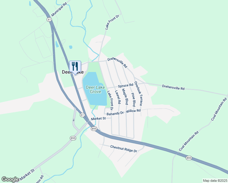 map of restaurants, bars, coffee shops, grocery stores, and more near 231 Laurel Road in Orwigsburg