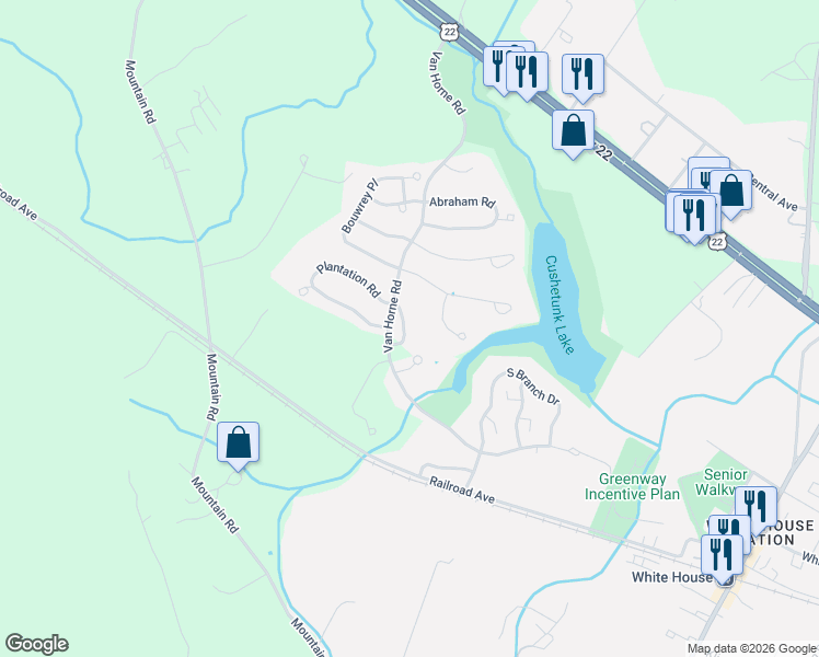 map of restaurants, bars, coffee shops, grocery stores, and more near 11 Tavern Lane in Hunterdon County