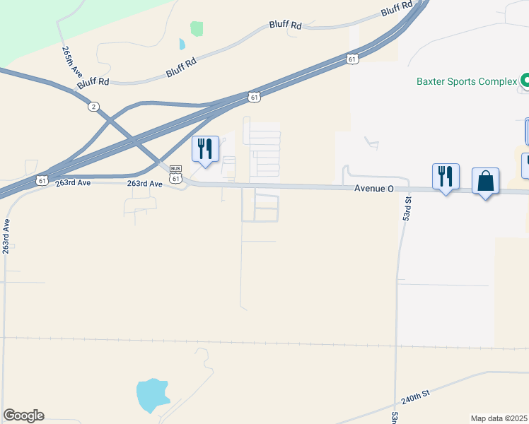 map of restaurants, bars, coffee shops, grocery stores, and more near 5836 Avenue O in Fort Madison