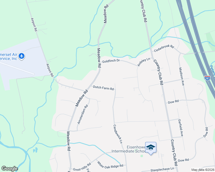 map of restaurants, bars, coffee shops, grocery stores, and more near 261 Dutch Farm Road in Bridgewater Township