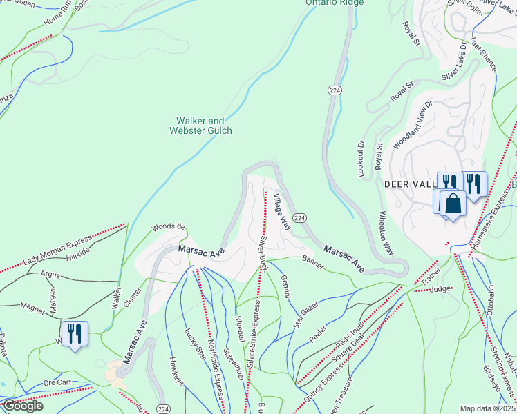 map of restaurants, bars, coffee shops, grocery stores, and more near 8894 Empire Club Drive in Park City