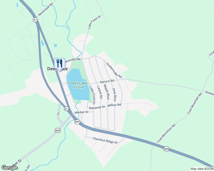 map of restaurants, bars, coffee shops, grocery stores, and more near 232 Maple Blvd in Orwigsburg