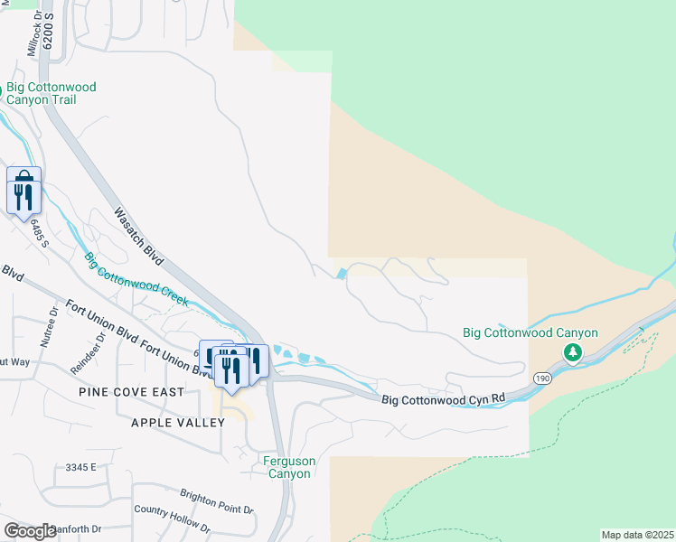 map of restaurants, bars, coffee shops, grocery stores, and more near 7077 City View Drive in Salt Lake City