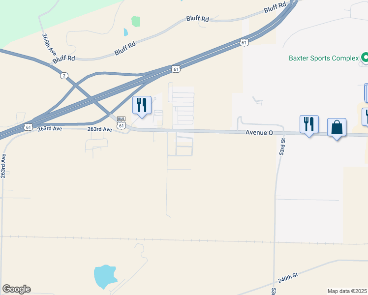 map of restaurants, bars, coffee shops, grocery stores, and more near 5836 Avenue O in Fort Madison