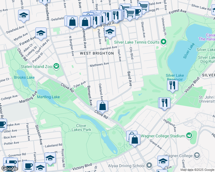 map of restaurants, bars, coffee shops, grocery stores, and more near 771 Pelton Avenue in Staten Island