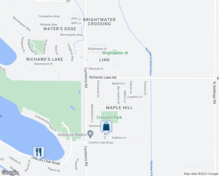 map of restaurants, bars, coffee shops, grocery stores, and more near 2250 Woodbury Lane in Fort Collins