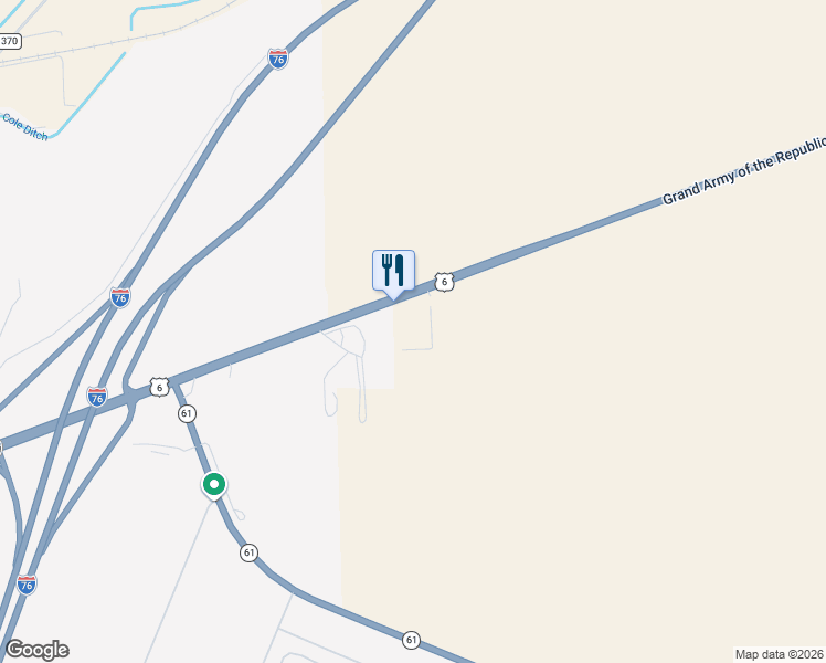 map of restaurants, bars, coffee shops, grocery stores, and more near 22140 U.S. 6 in Sterling