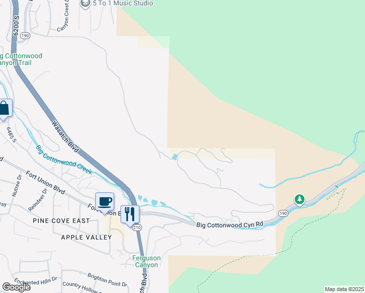 map of restaurants, bars, coffee shops, grocery stores, and more near 7047 City View Drive in Cottonwood Heights