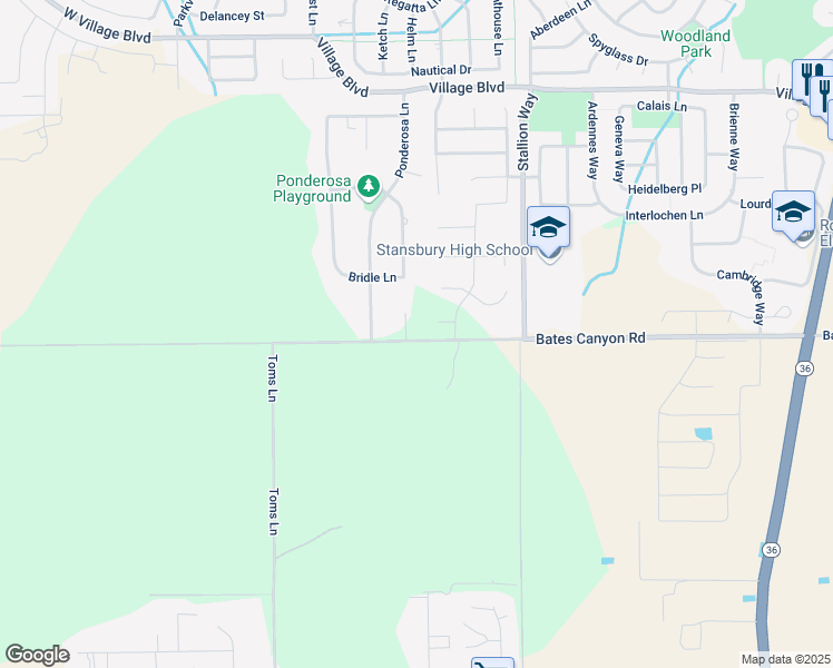 map of restaurants, bars, coffee shops, grocery stores, and more near 5212 Roma Lane in Stansbury Park