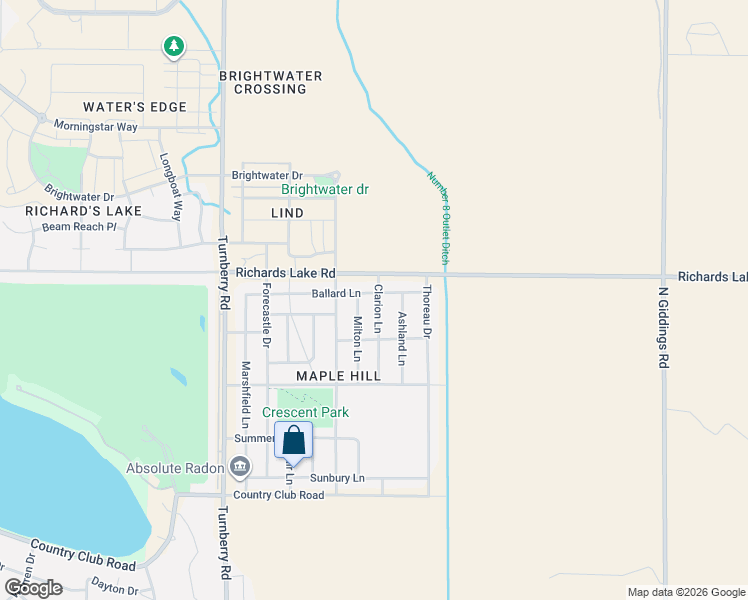 map of restaurants, bars, coffee shops, grocery stores, and more near 2426 Ballard Lane in Fort Collins