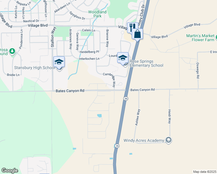 map of restaurants, bars, coffee shops, grocery stores, and more near 5226 North Ventura Circle in Stansbury Park